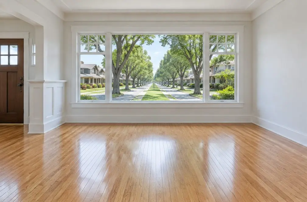 Illustration: a hardwood floor in a typical Historic Downtown and Euclid Avenue home